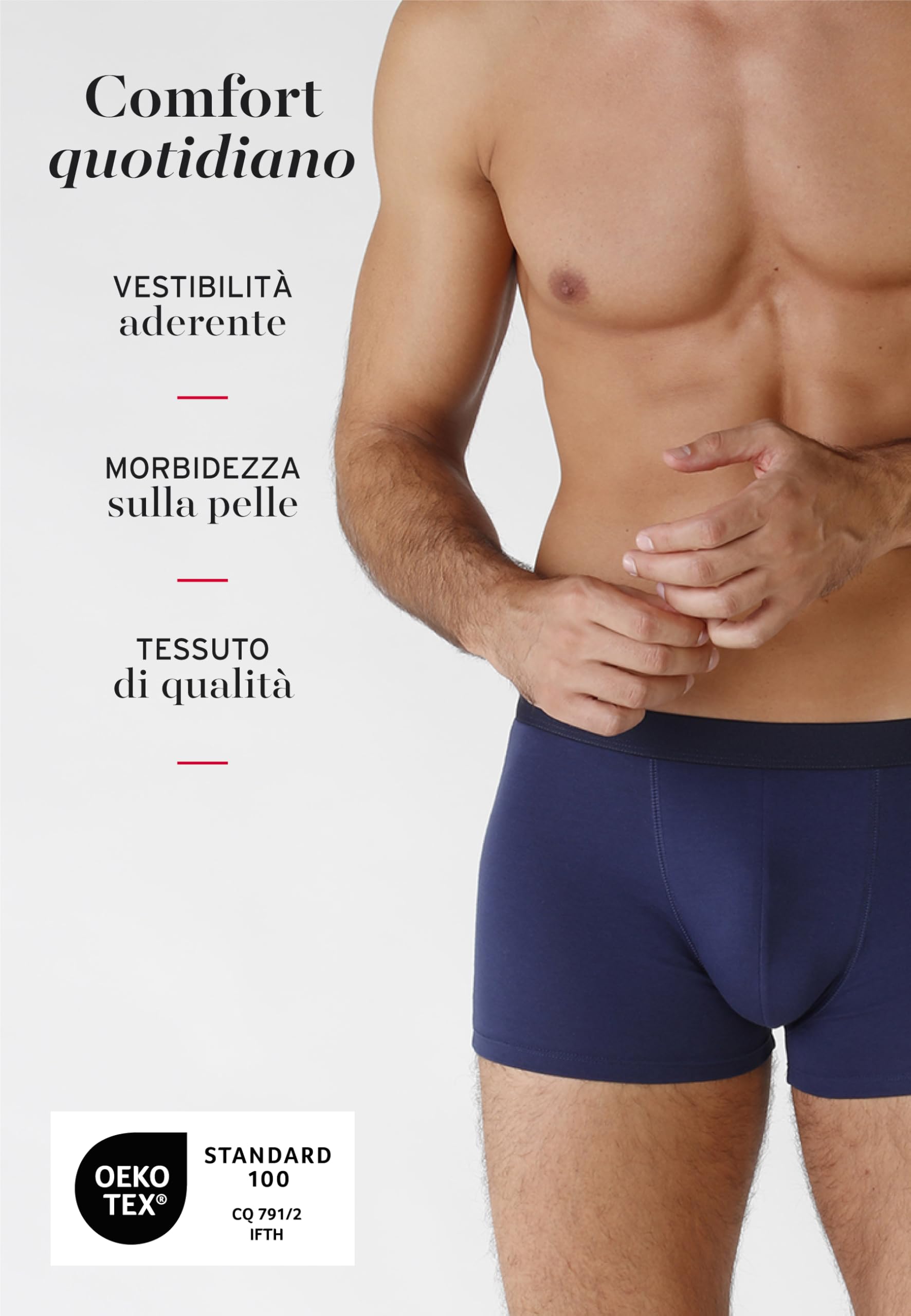 Lovable Boxer in Cotone Elasticizzato | Multipack | Pacco 4 Pezzi | Comodi e Traspiranti | Intimo Basic Comfort Quotidiano | Mutande Uomo X4