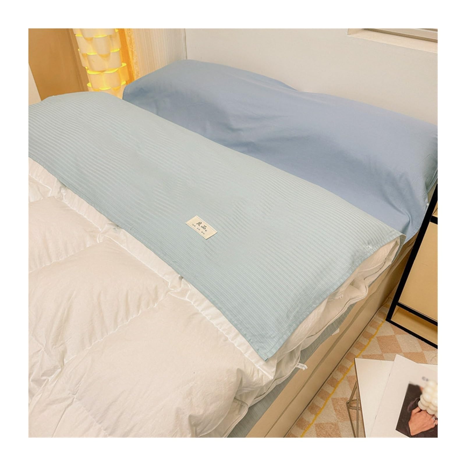 GBHMJU Sleeping Bag Liner Cotton Travel Sheet Adult Sleep Sack Camping Sheets Travel Sleep Sack for Backpacking Hotels Hostels Lightweight Single Double(Blue,160x210cm-63x82)