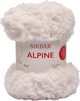 Sirdar Alpine, Luxe Faux Fur Yarn, Polar 400, 50g
