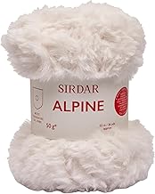 Sirdar Alpine, Luxe Faux Fur Yarn, Polar (400), 50g