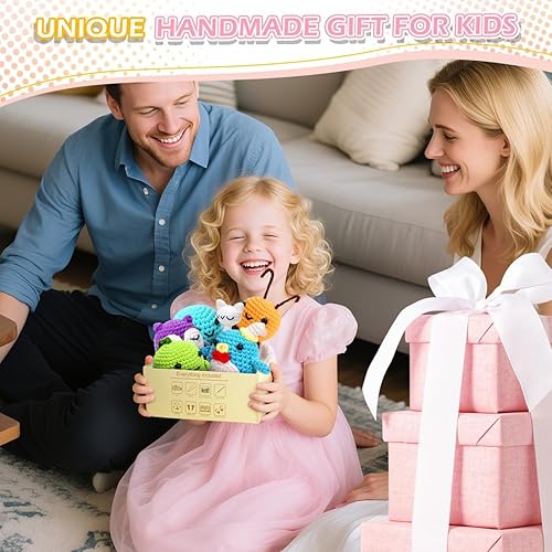 Miniatura 7 de Kit de 6 piezas de animales de ganchillo  Kit de ganchillo Amigurumi 2026 DIY para principiantes, kit de ganchillo de punto para niños adultos, kit