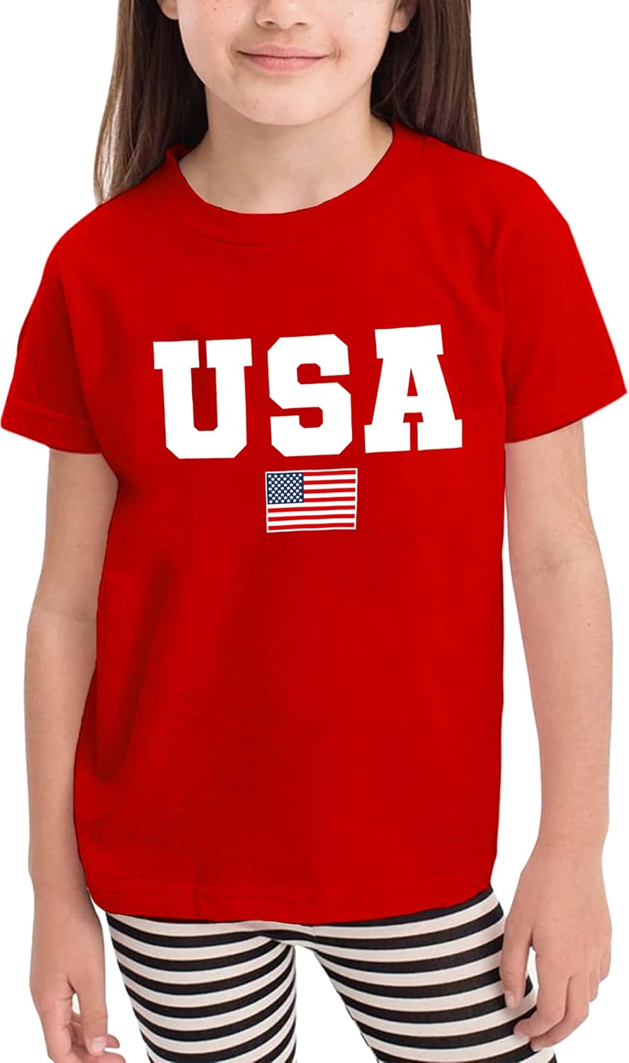 Toddler American Flag Tshirt for Boys Girls Patriotic Tops Kids 4th of July Outfits Tee USA Short Seleve