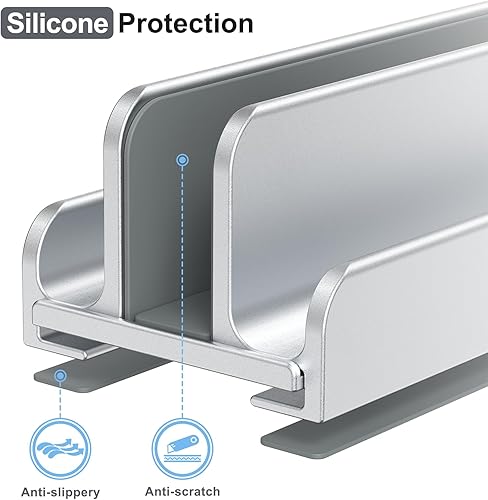 Miniatura 5 de Soporte vertical para laptop, soporte de aluminio para laptop, diseño ajustable 3 en 1, compatible con MacBook, MacBook ProAir, Dell, HP, Lenovo,