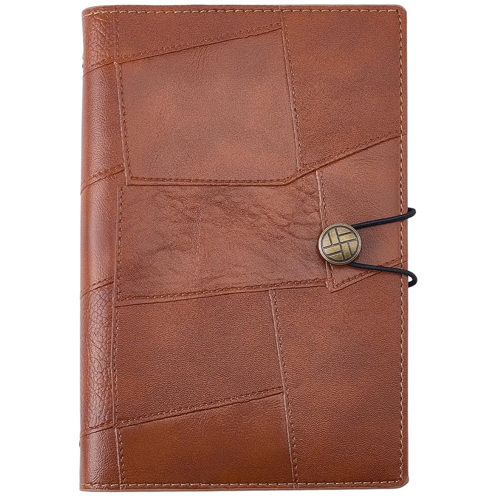 CALFOVERA A6 6 Ring Embossed Cash Budget Binder Planner Notebook Refillable PU Leather Loose Leaf Diary Notebook Travel Journal Writing Notepad Folder Cover with Divider for Meeting Fill Paper