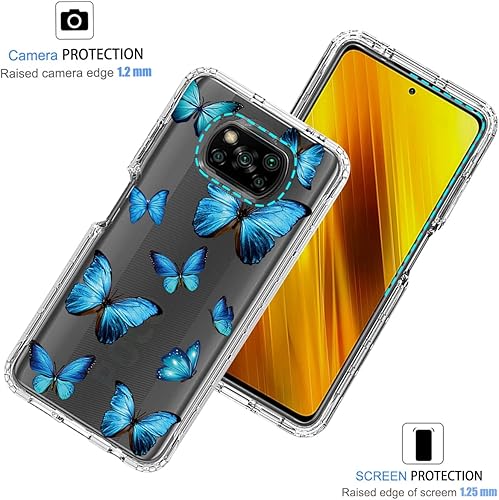 Miniatura 2 de Funda para Poco X3 NFCPoco X3 ProPoco X3 M2007J20CG con protector de pantalla de vidrio templado, funda protectora a prueba de golpes de TPU