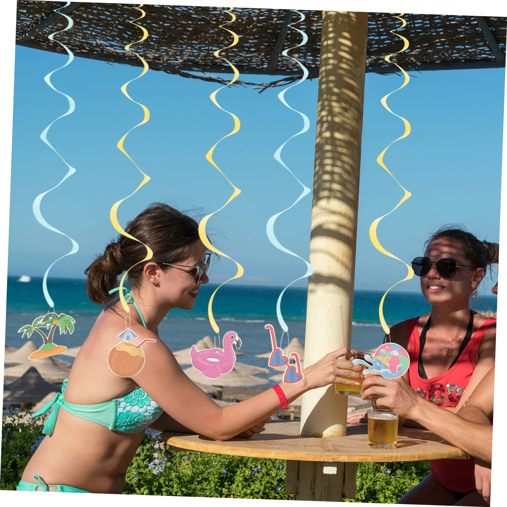 MAGICLULU 4 Set di Decorazioni per Feste Luau Decorazioni da Appendere Bomboniere per Feste in Spiaggia Bomboniere per Feste in Piscina