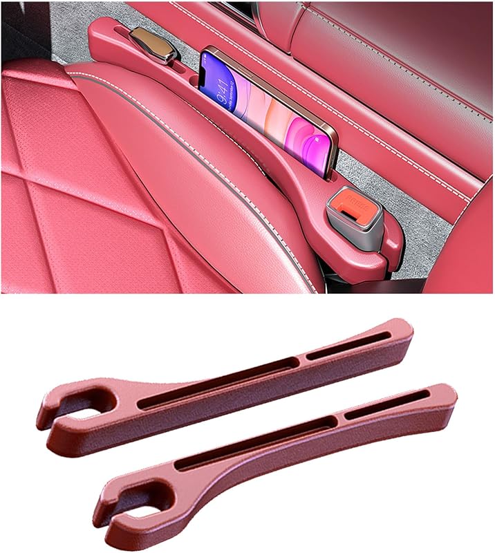 Organizador para vão do banco automotivo em couro sintético Jectam SGF01 vermelho, com porta-objetos, kit com 2 peças