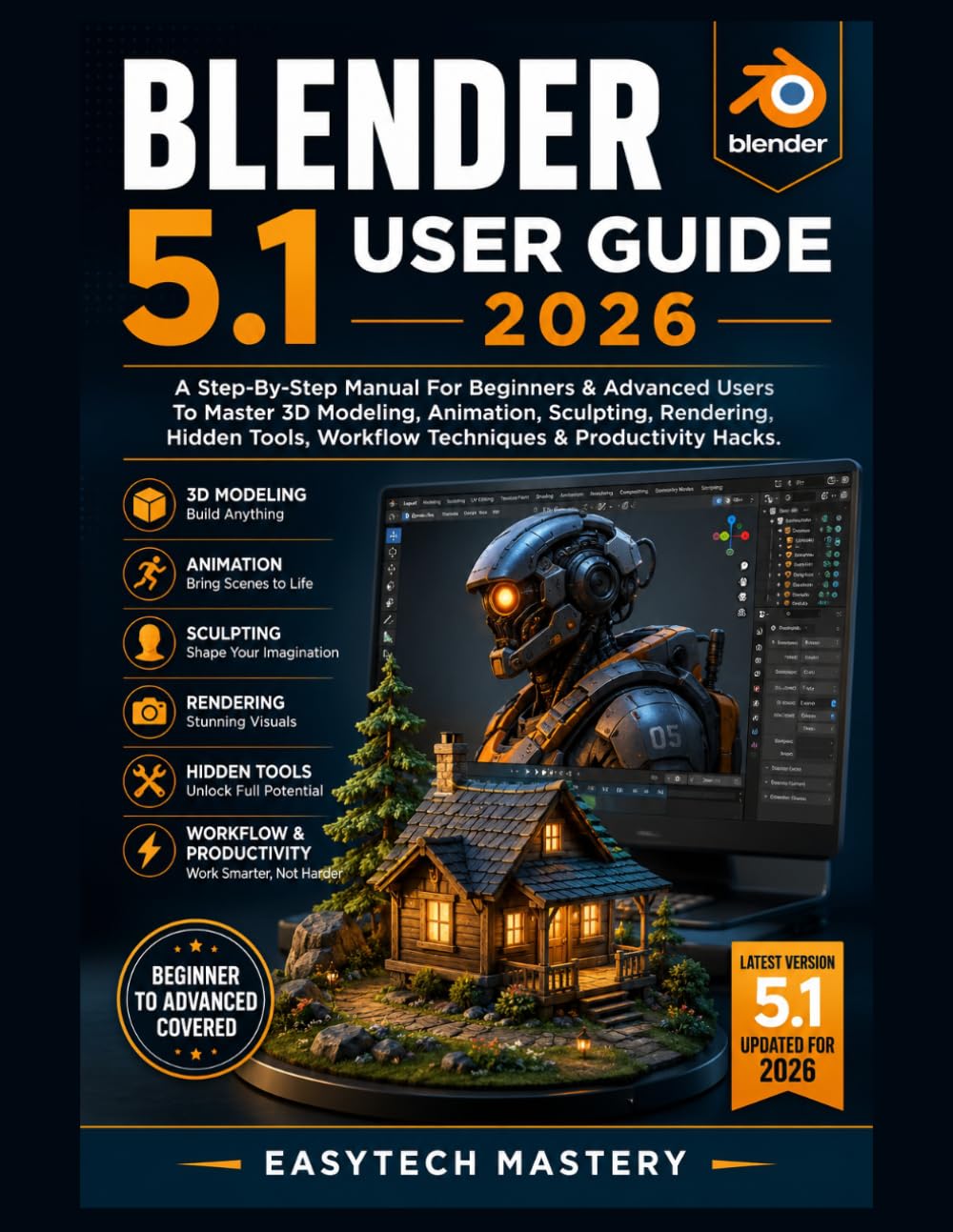 Blender 5.1 User Guide 2026: A Step-By-Step Manual For Beginners & Advanced Users To Master 3D Modeling, Animation, Sculpting, Rendering, Hidden Tools, Workflow Techniques & Productivity Hacks.