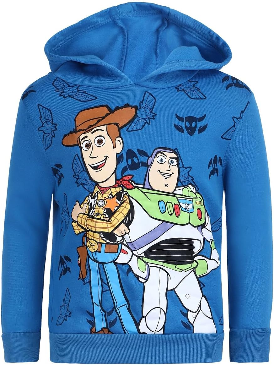 Toy Story Woody y Buzz Lightyear Sudadera con capucha para niños pequeños, pequeños y grandes - Azul