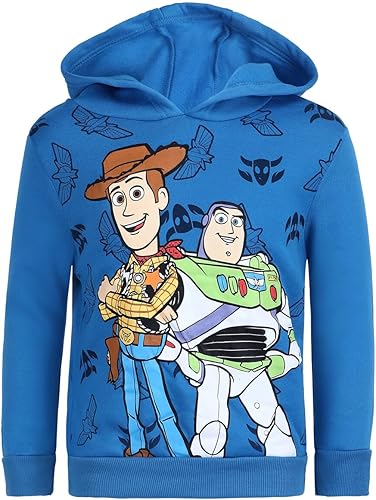 Disney Toy Story Woody and Buzz Lightyear - Sudadera con capucha para niños pequeños, pequeños y grandes, color azul