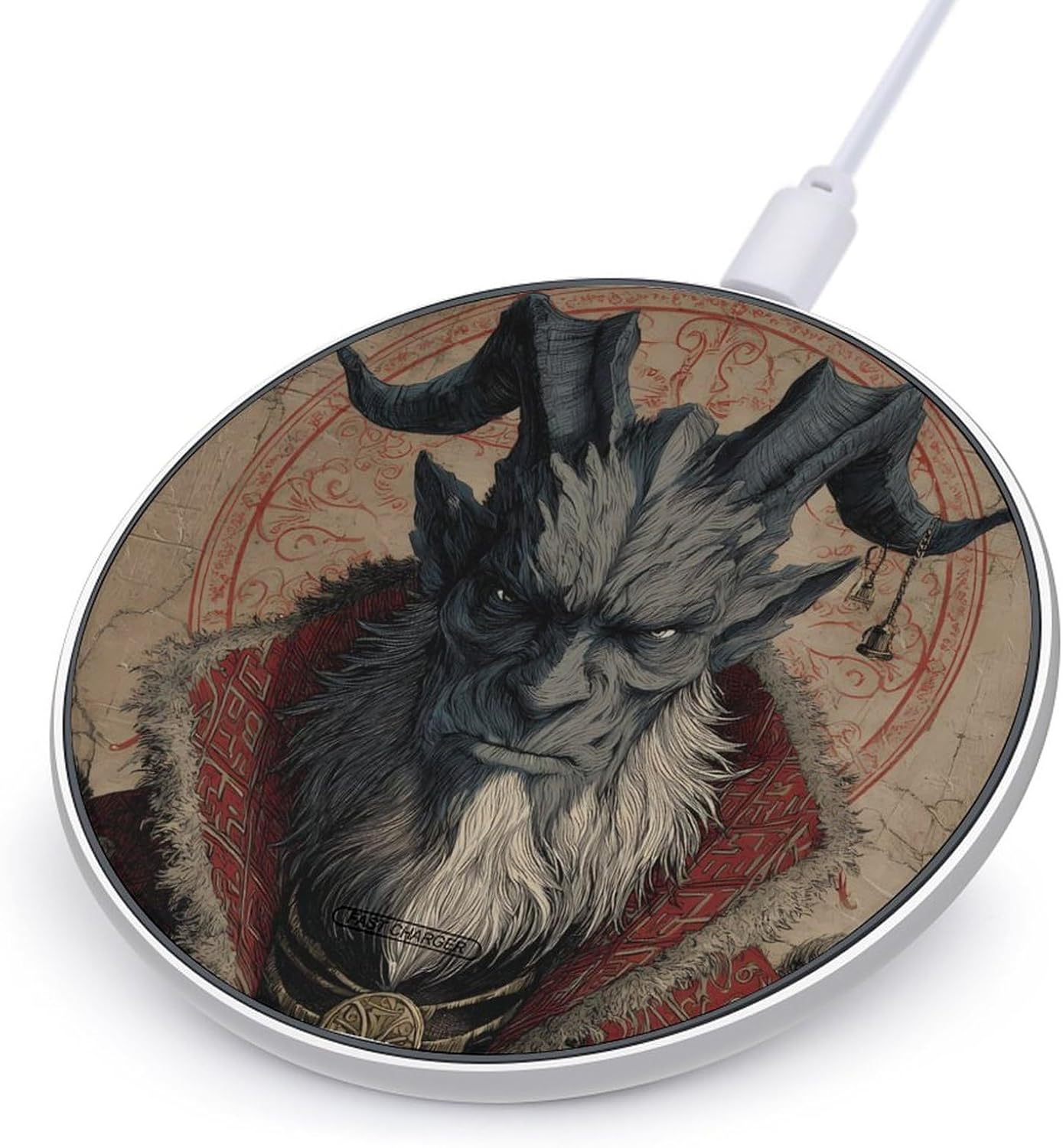 Merry Krampus Funny Wireless Charger 10W Max Fast Wireless Charging Pad Compatible with iPhone Series