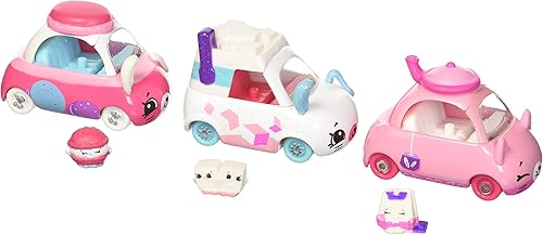 Shopkins Cutie Car S3 3 Pack-Asst 3 Juguete para niños