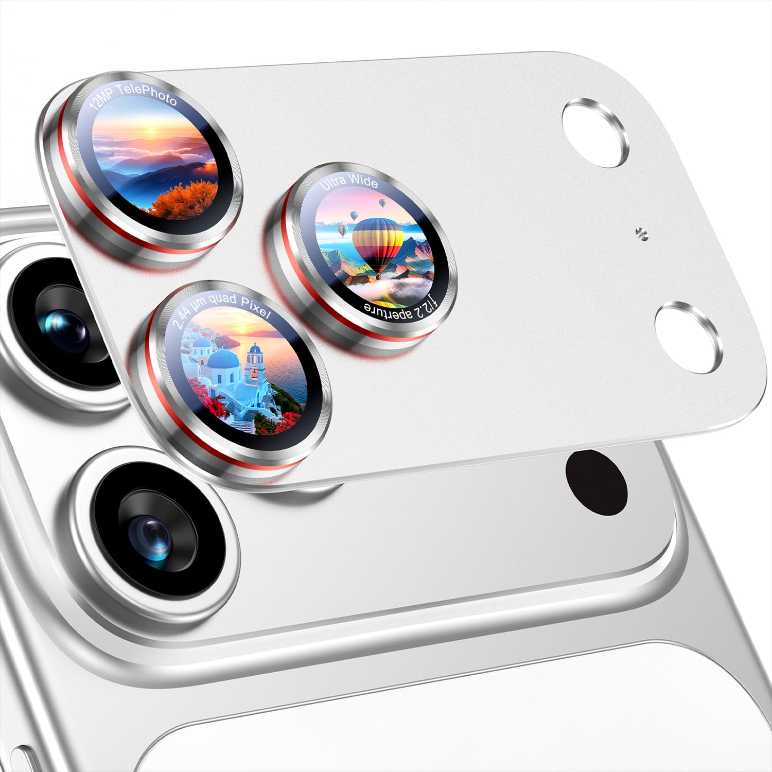 Uyiton for iPhone 17 Pro Camera Lens Protector, Metal Frame Glass Cover