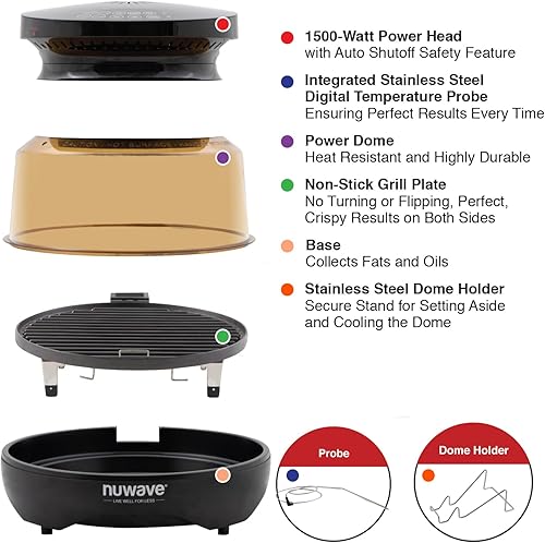 Miniatura 4 de Nuwave Primo - Horno de parrilla, nuevo y mejorado 2023, horno tostador de encimera de convección superior e inferior de parrilla para cocinar