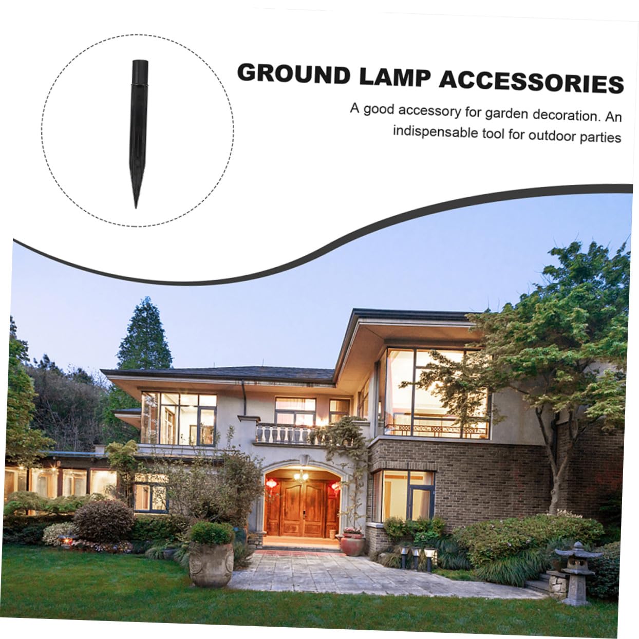 Pali Luminosi da Giardino LED di Ricambio 30 Pezzi Plastico Nero