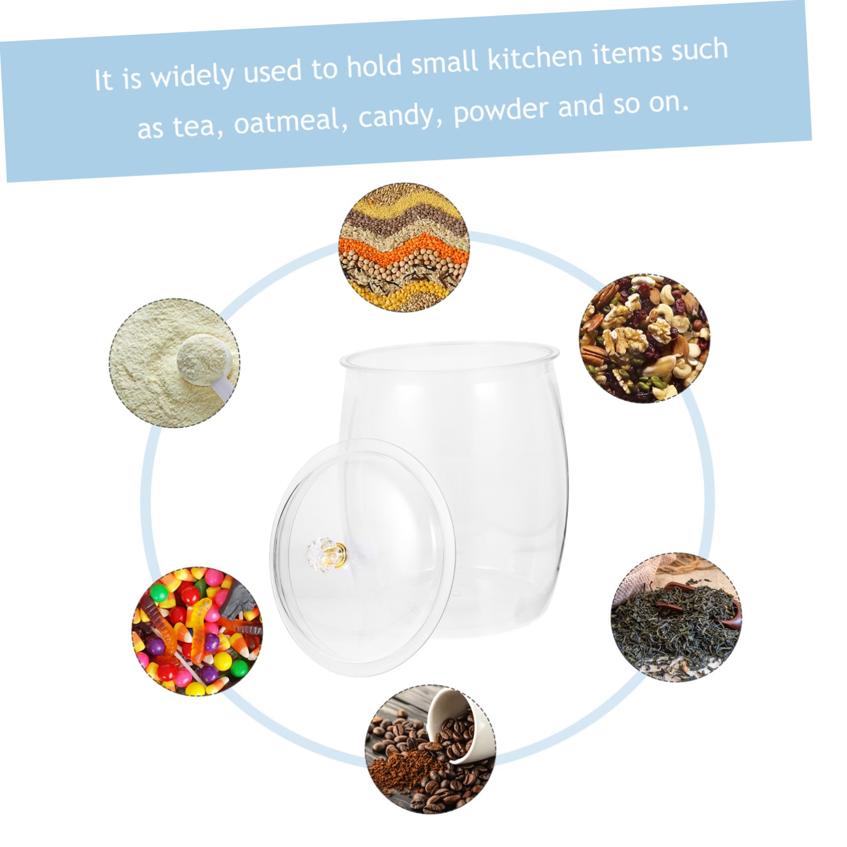 Ipetboom Tarro de Almacenamiento Reutilizable Transparente para Fermentación y Conservación de Granos Jarra Hermética de Resistente para Kimchi y Uso Doméstico