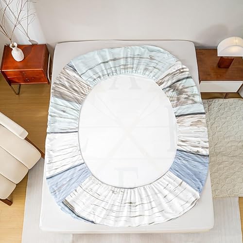 Vista 47 de Juego de sábanas para cámper tamaño matrimonial para niños y niñas, sábanas de madera para adolescentes de Happy Camping Farm, accesorios de Multi 04