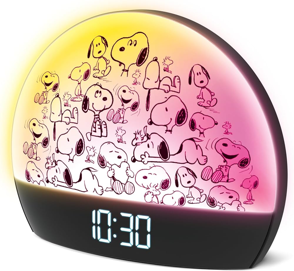 Peanuts Snoopy Sunrise Alarm Clock – Vibrant Snoopy Edition with