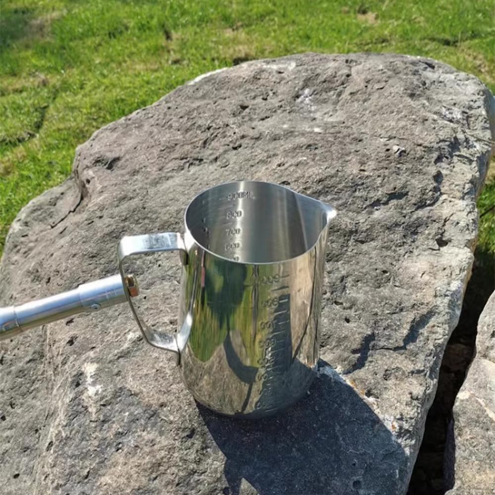 Muestra de Vaso de precipitado de péndulo 1000ml Muestra de Agua telescópica Varilla de Acero Inoxidable Varilla de muestreo de Agua en Cuchara Varilla de muestreo de Poste,4M