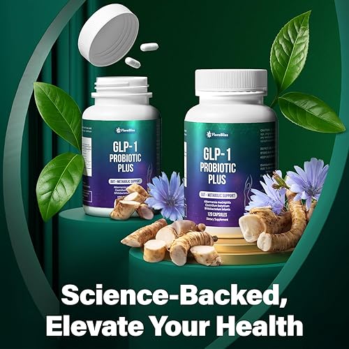 Miniatura 6 de FloraBliss 120 cápsulas probióticas – 900 millones de AFU de Akkermansia, Clostridium, Bifidobacterium. Achicoria prebiótica añadida y extracto