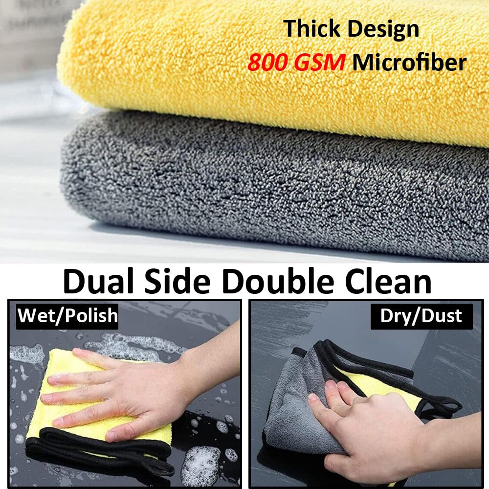 2 Panni In Microfibra Ultra Assorbenti - Per Auto, Moto, Casa, 30x40 Cm, 800GSM - Foto 6