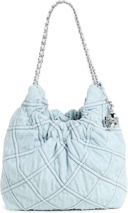Tory Burch Women's Fleming Denim Mini Hobo Bag