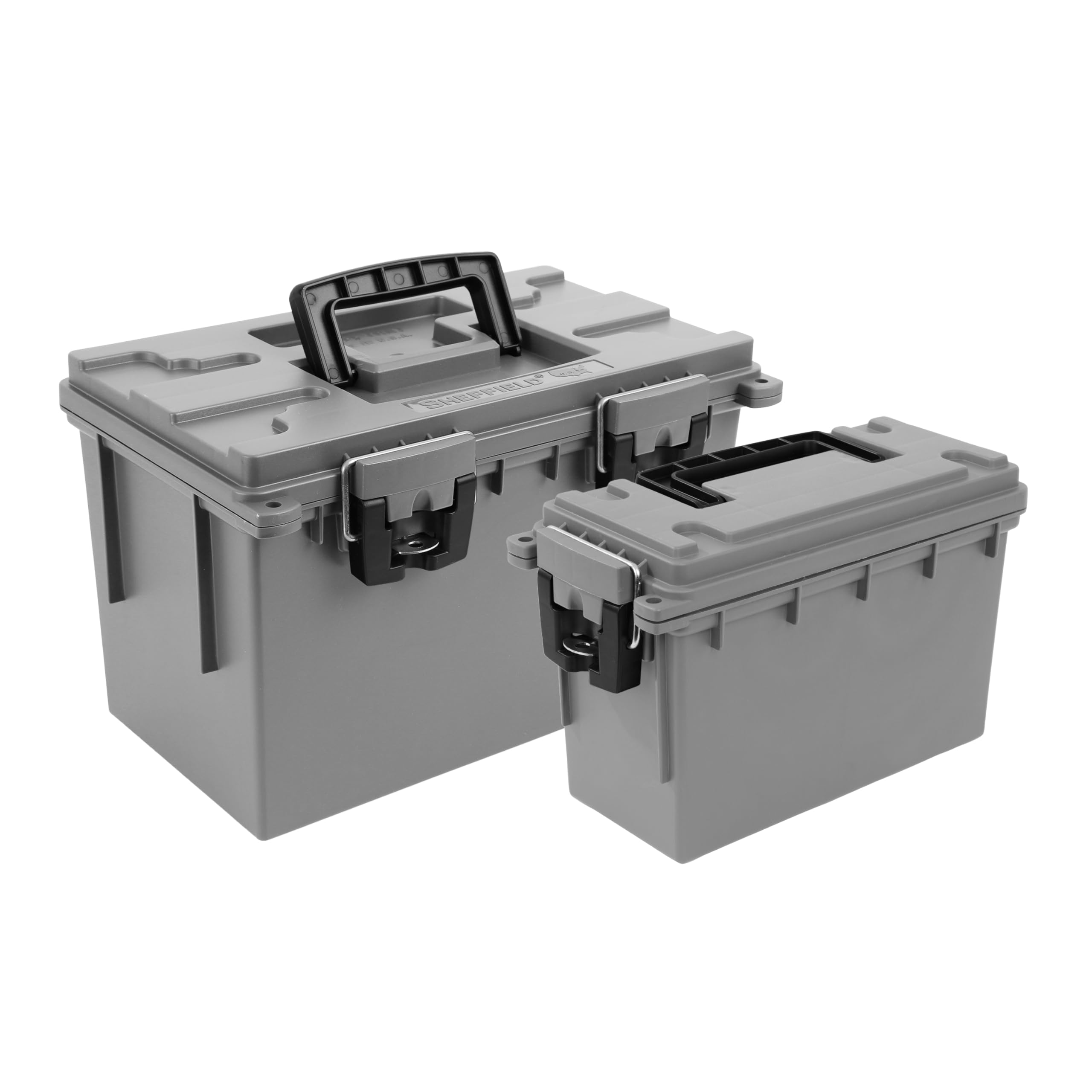Sheffield 12755 Ammo Box Made in USA, Stackable Lockable Ammo Storage Box