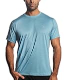 Arctic Cool Men’s Crew Neck Cooling T-Shirt – Sweat-Activated Moisture Wicking Performance Tee for Hot Weather, Outdoor Work & Training, Coastal Blue Fusion, XL