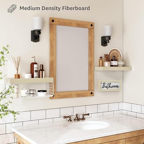 Vista 12 de QEEIG Estantes de baño sobre el inodoro, almacenamiento de papel, decoración de casa de campo, decoración estética, letrero de decoración estética