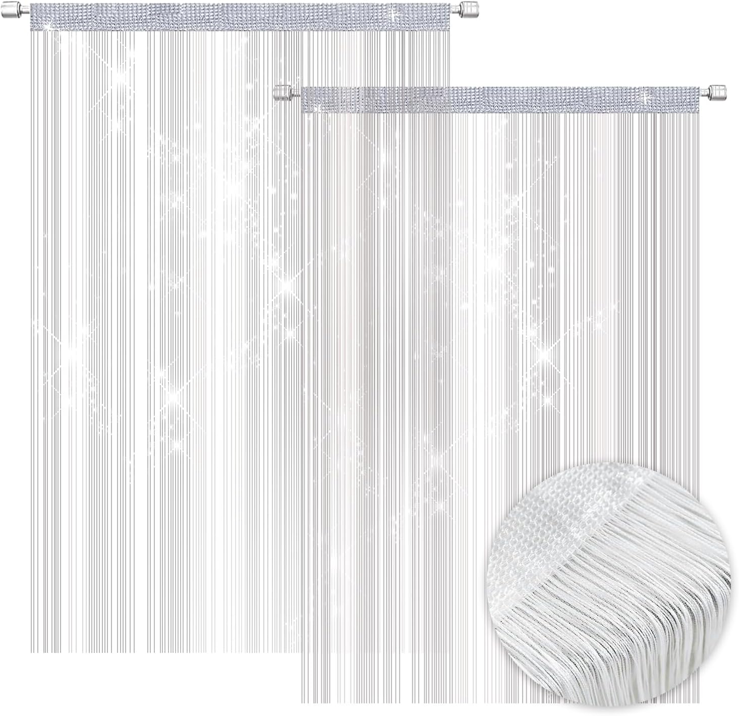 2-teiliger Fadenvorhang Insektenschutz - Elegante Lösung Für Balkon & Terrasse