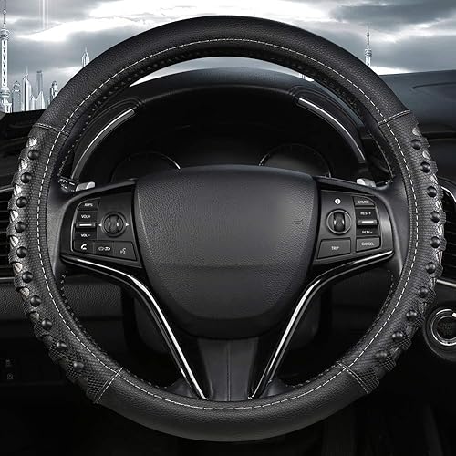 Miniatura 33 de West Llama Cubierta personalizada del volante del coche del coche para Honda (negro)