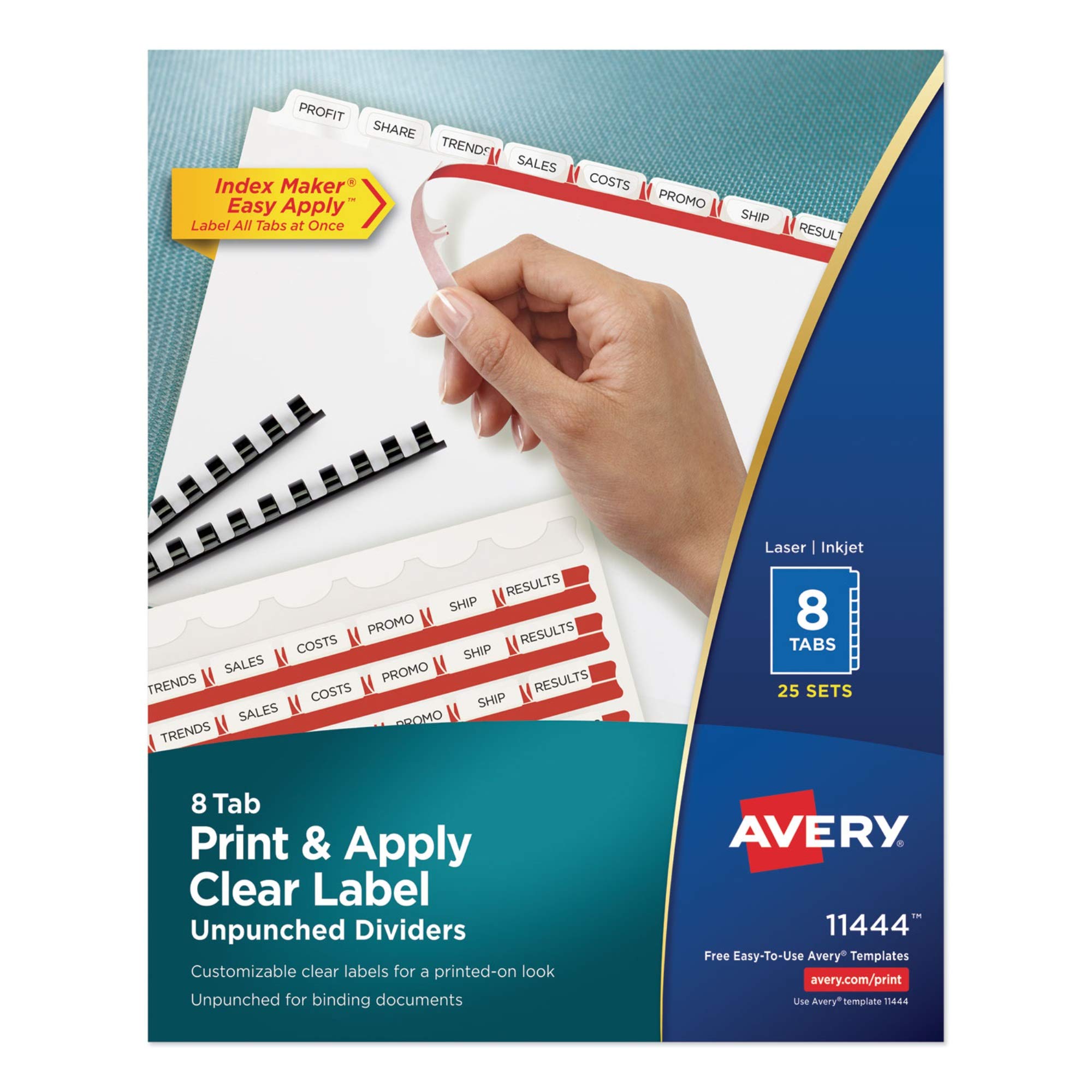 AVERYDENNISON - INDEX,LSR/IJ,8TAB,25ST/BX
