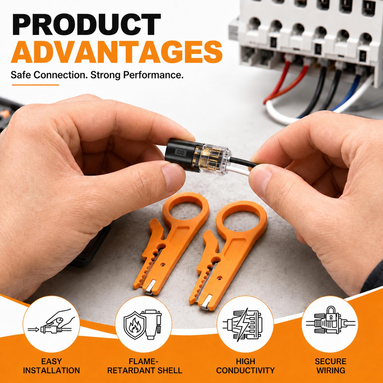 Connettori Rapidi Elettrici 60 Pezzi 18-22 AWG per Cavi Auto LED