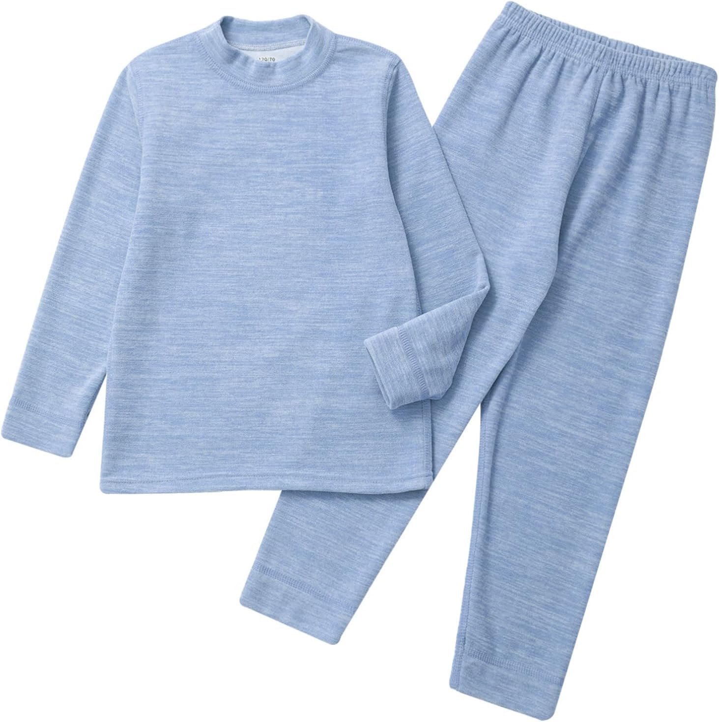 YiZYiF Kids Girls Boys Thermal Top with Legging Soft FLeece Lined Base Layer Shirts Underwear Long John Suit
