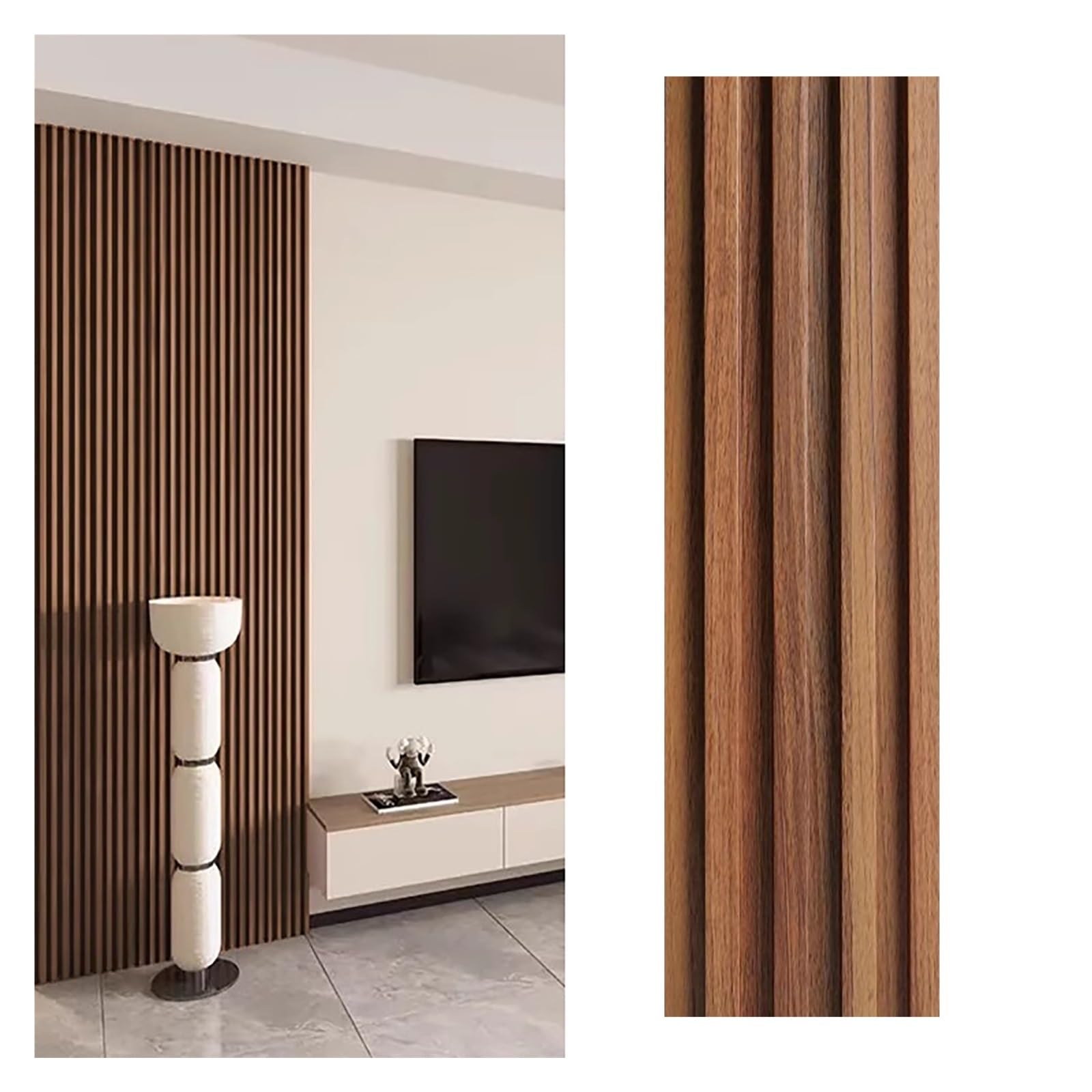 Paneles de pared de madera, paneles de pared modulares de listones para sala de estar, pasillo, decoración de dormitorio
