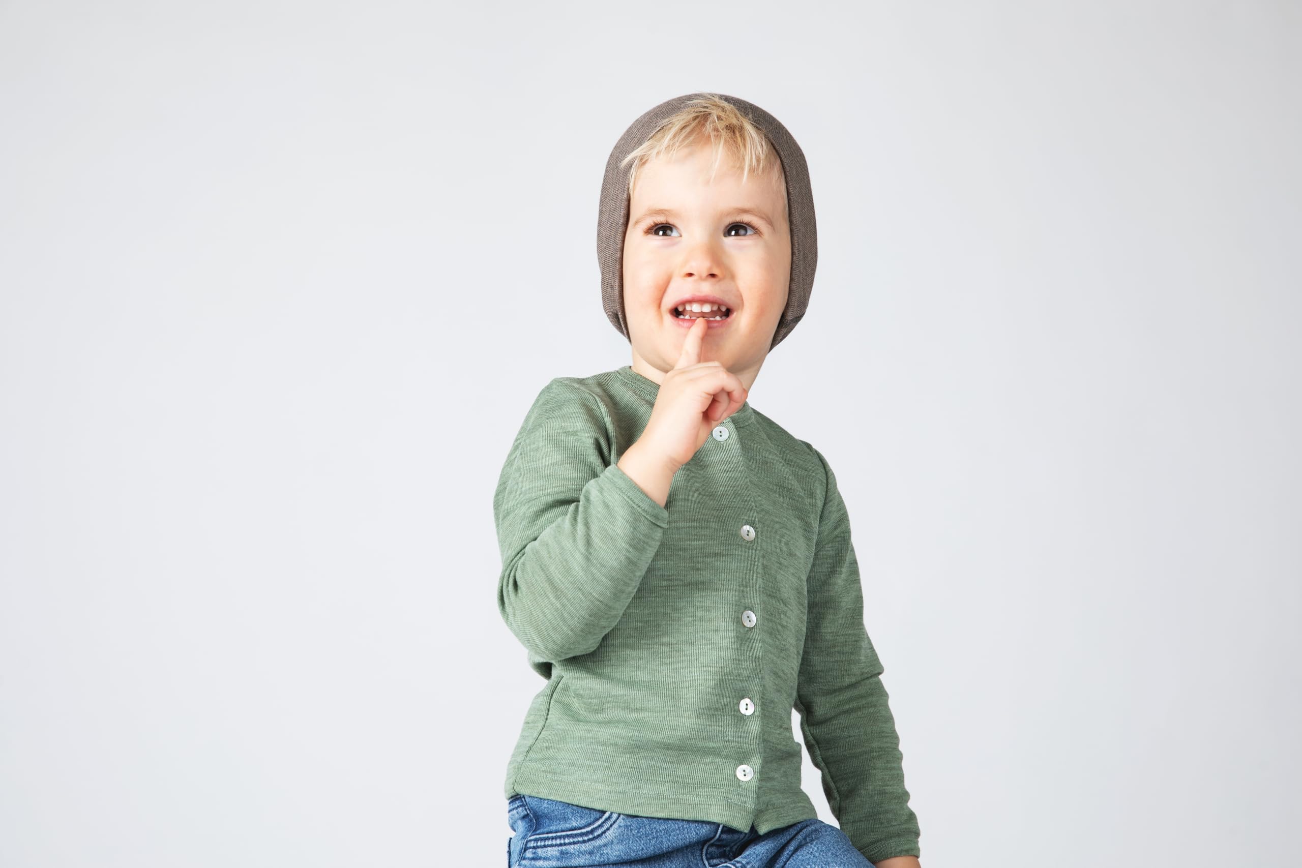 Engel | Cardigan per bambini | ragazzi e ragazze | 100% lana (kbT) | Con bottoni in legno
