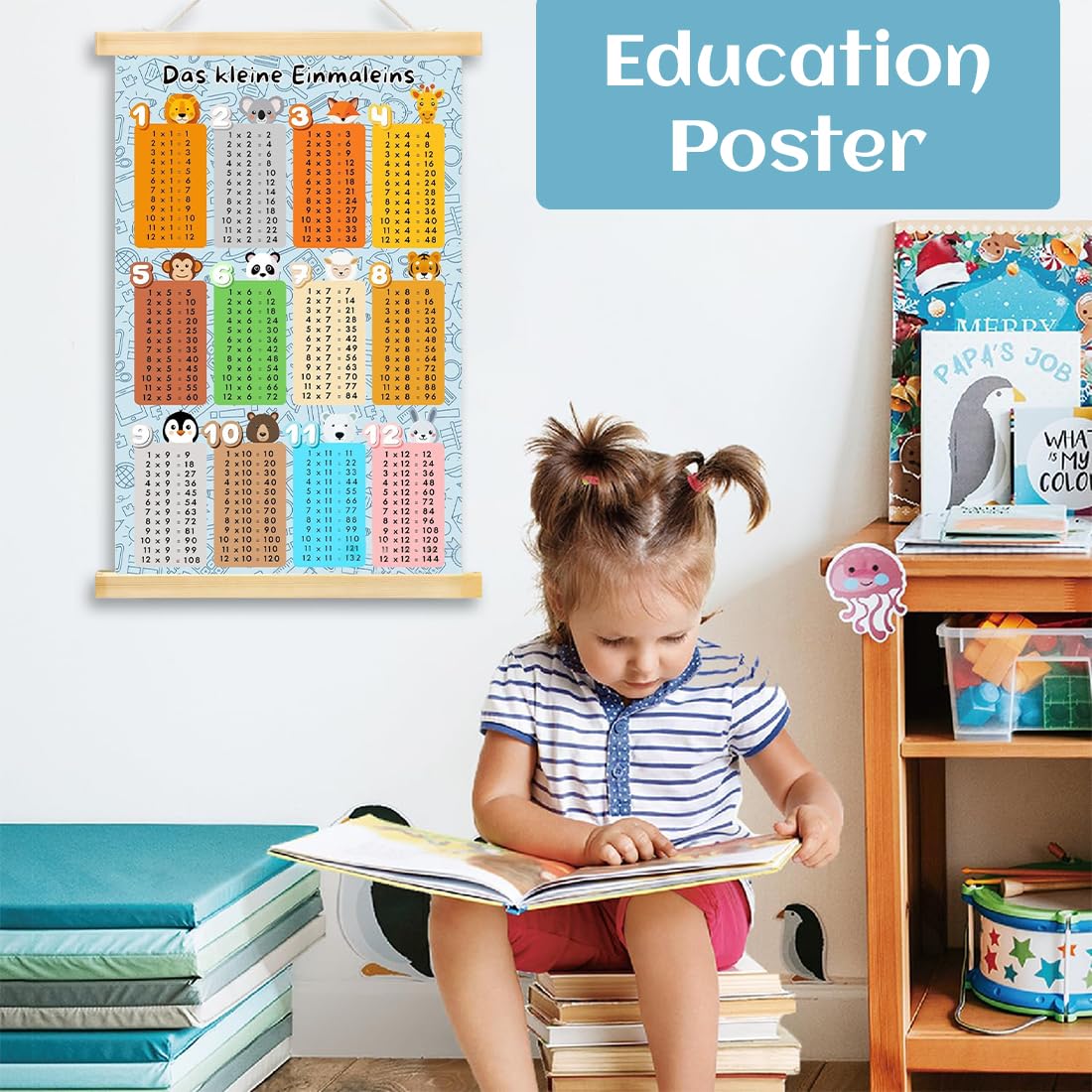 Poster Tabelline per Bambini, Gioco di Calcolo Matematico per Scuola Elementare