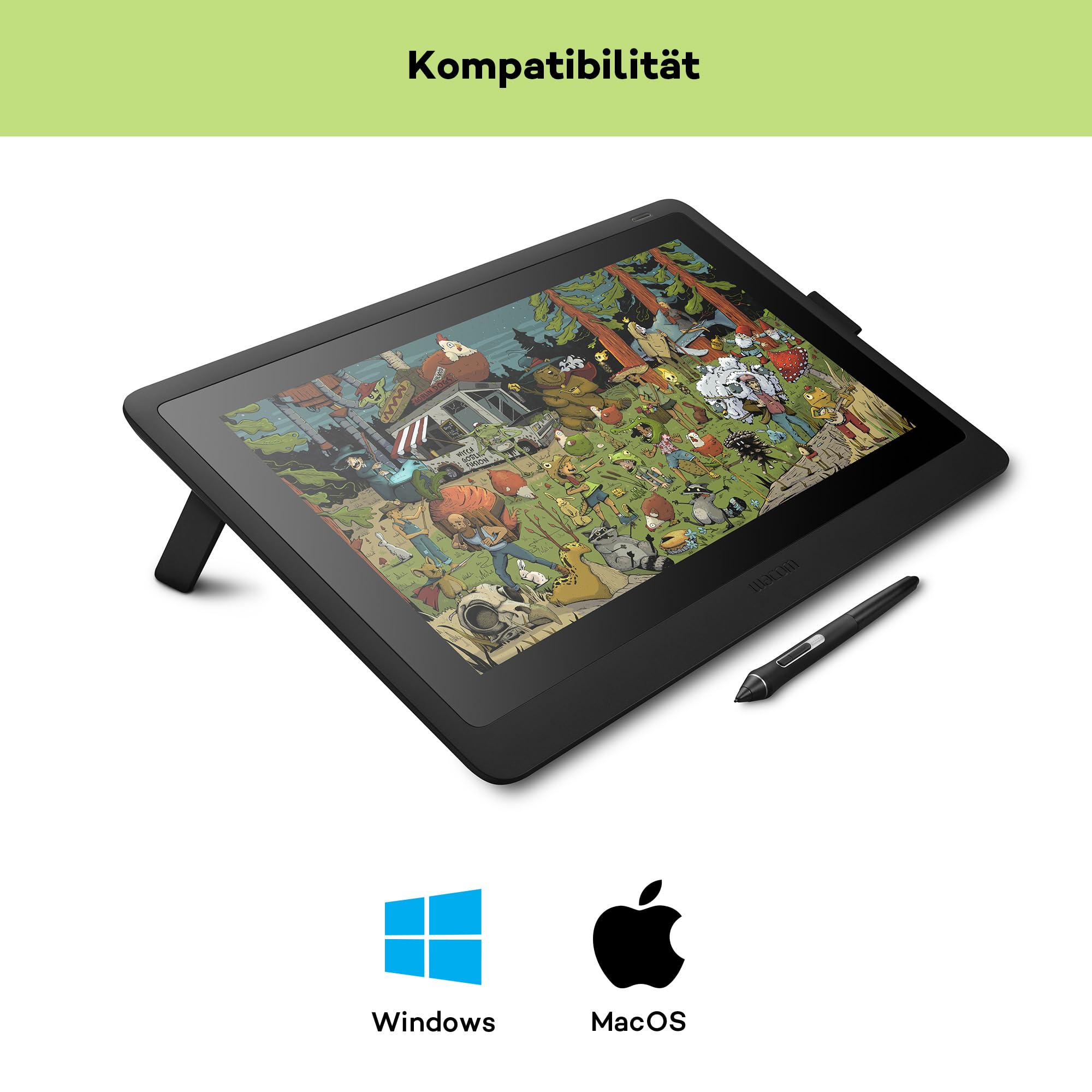 Wacom Cintiq 16 Kreativ-Stift-Display Tablet (zum Skizzieren 16" – Bild 6
