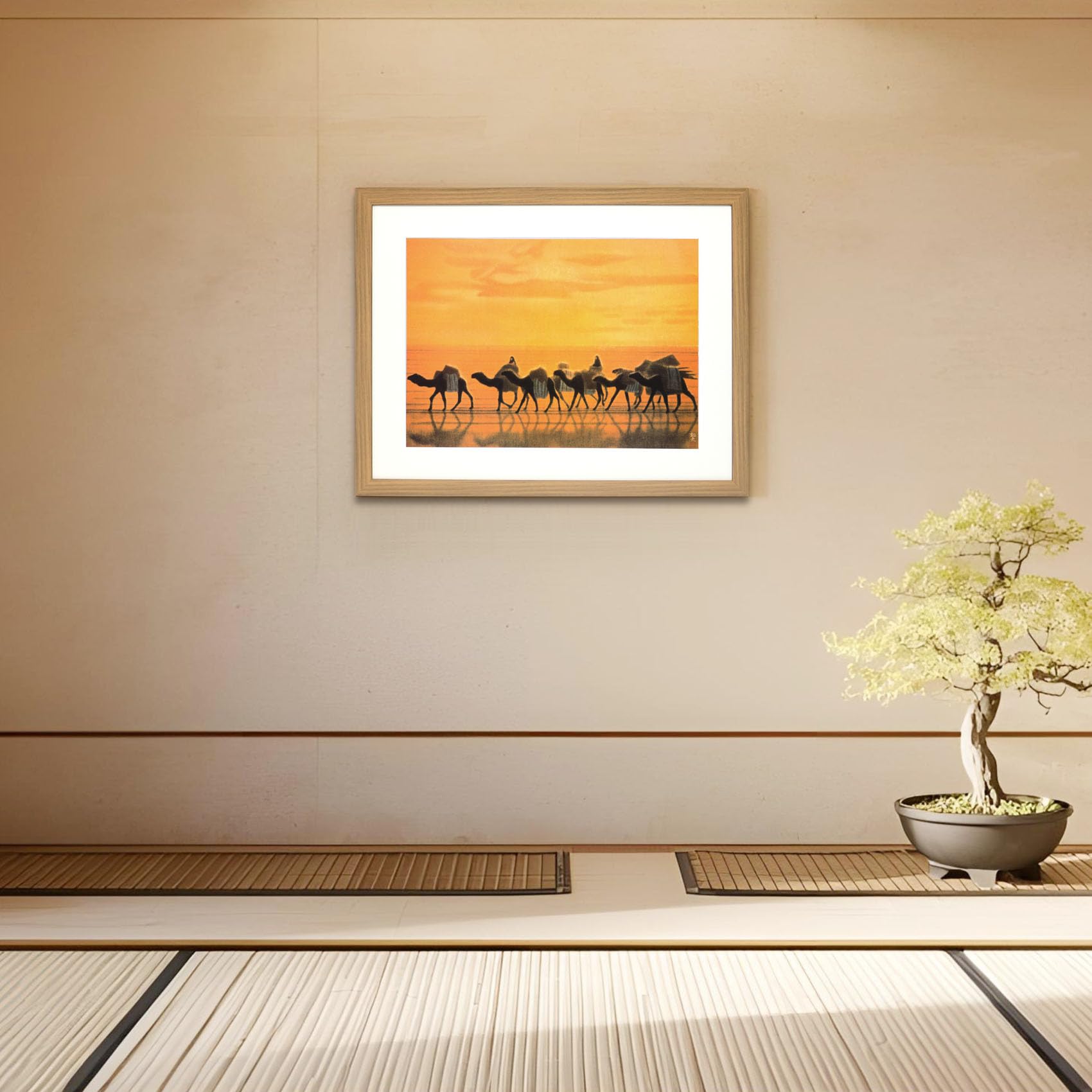 Amazon.co.jp: 平山郁夫「流沙浄土変」日本画 絵 絵画 風景画 アート
