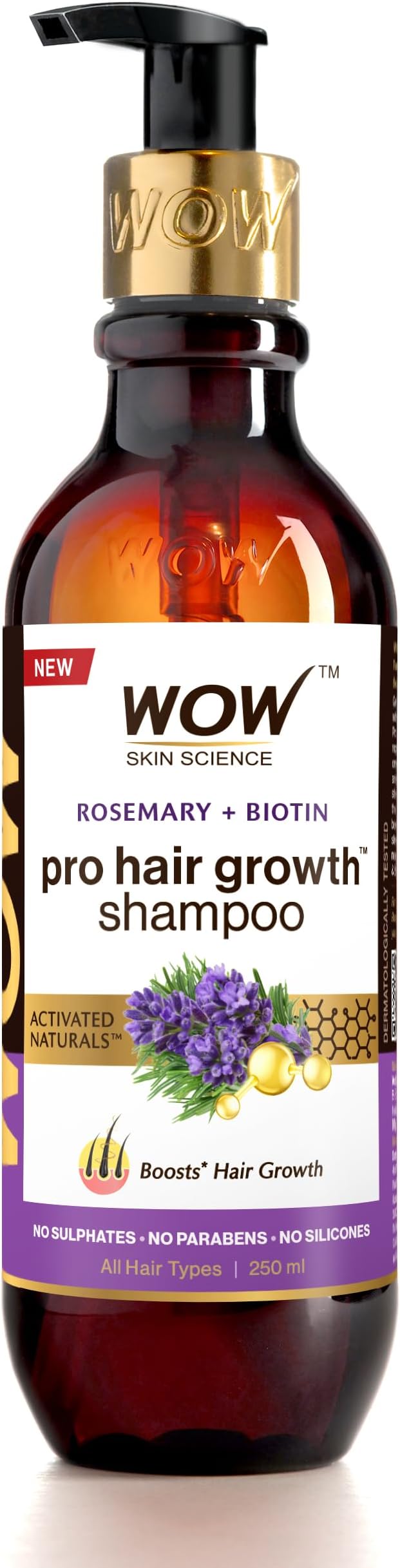 Skin Science Rosemary & Biotin Hair Growth Shampoo | Fights Hair Fall | Grows New Hair | Prevents Breakage & Split Ends | Adds Shine To Dull Hair, 250 Gram