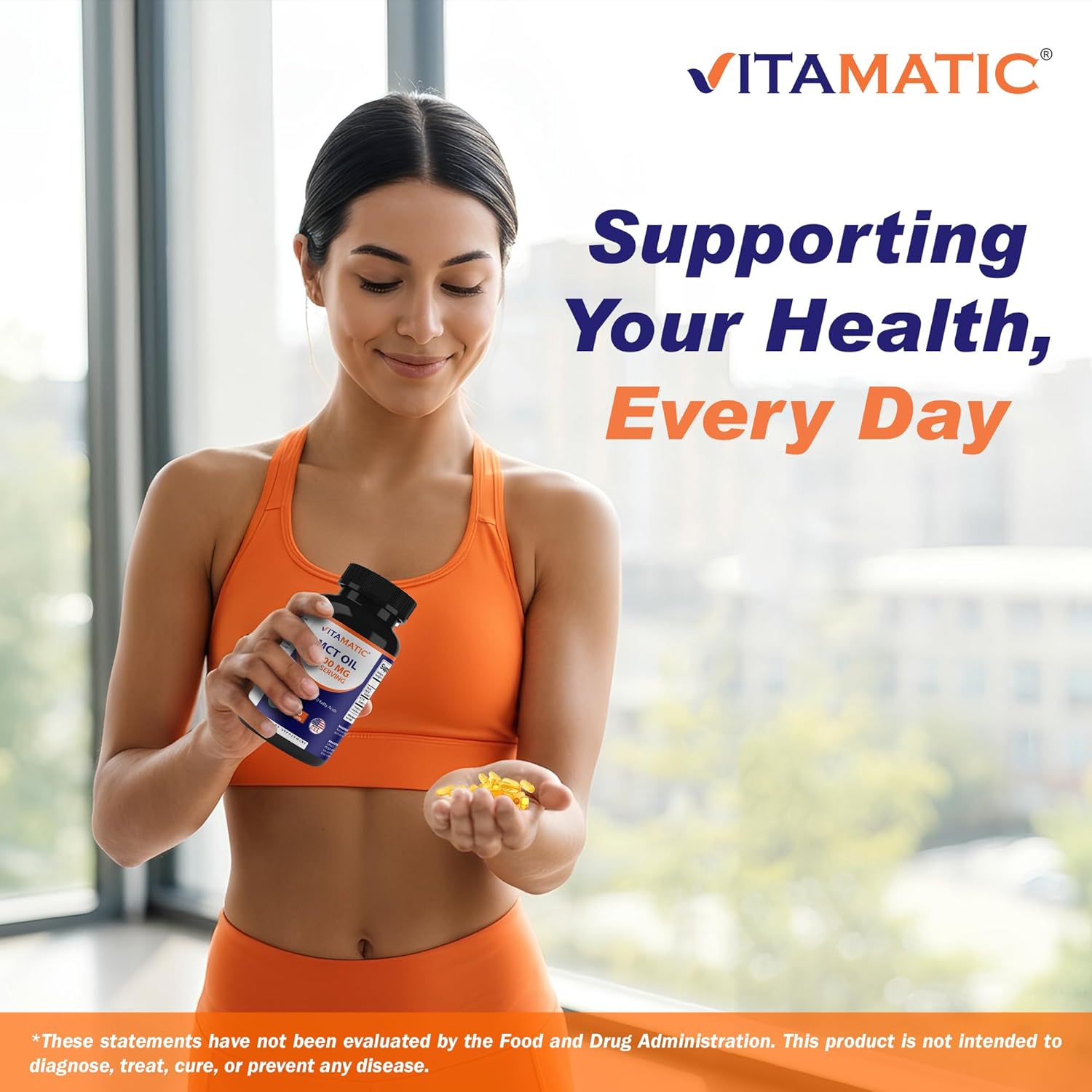 Vitamatic 2 Packs MCT Oil Capsules 3000 mg per Serving - 180 Softgels - from Coconut Oil - Contains 55% caprylic Acid C8 and 40% capric Acid C10 (Total 360 Softgel) - Image 7