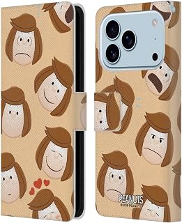 Head Case Designs Officially Licensed Peanuts Peppermint Patty Character Patterns Leather Wallet Case Compatible with Apple iPhone 17 Pro