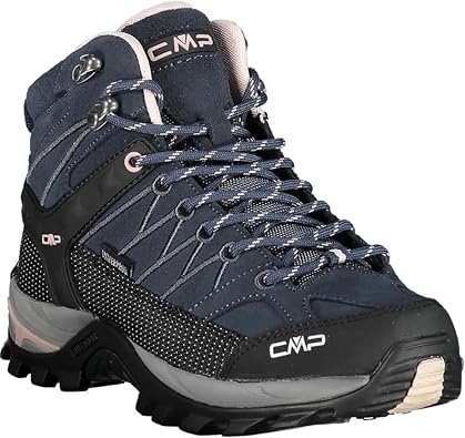 CMP RIGEL Womens Waterproof Hiking Boots Lightweight Leather Trail Shoes with Ankle Support, Shock Absorption & All-Terrain Grip