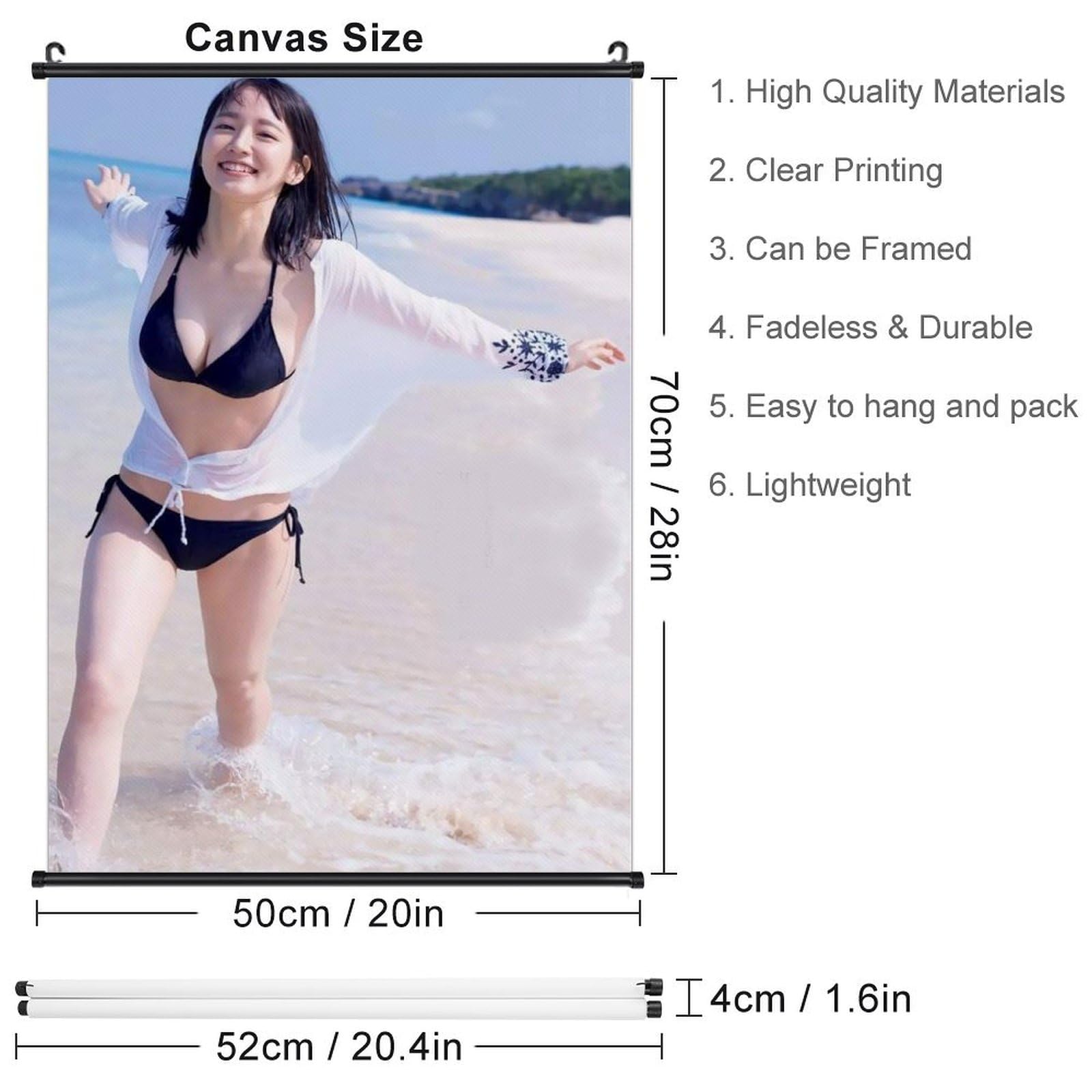 Amazon.co.jp: 吉岡里帆 水着 ポスター 掛け画 タペストリー 壁飾り