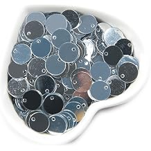 2000 Pcs Flat Round Sequins for Crafts, 10 mm Large Loose Paillettes, Silver Craft Sequins for DIY, Sewing, Applique, Knitting, Jewelry Making, Embroidery