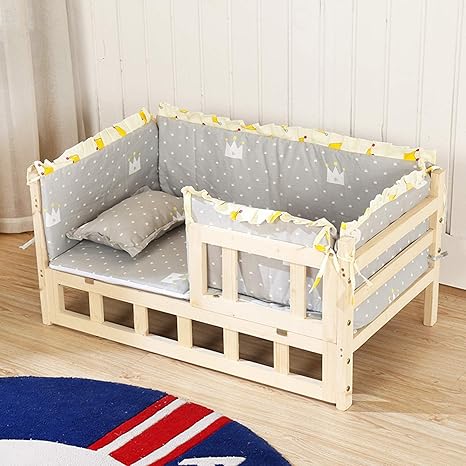 Amazon Co Jp 犬用ベッド 整形外科犬用ベッド ソフトクッション付き 高架式木製ペットソファベッド 小型 中型 大型犬の場合 リビングルームウッドフレーム犬小屋 Color Style2 Size Xl 112 64 36cm ペット用品