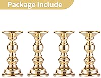 Vista 7 de Nuptio - Porta-velas de metal, ideal para bodas, eventos especiales, fiestas, sala