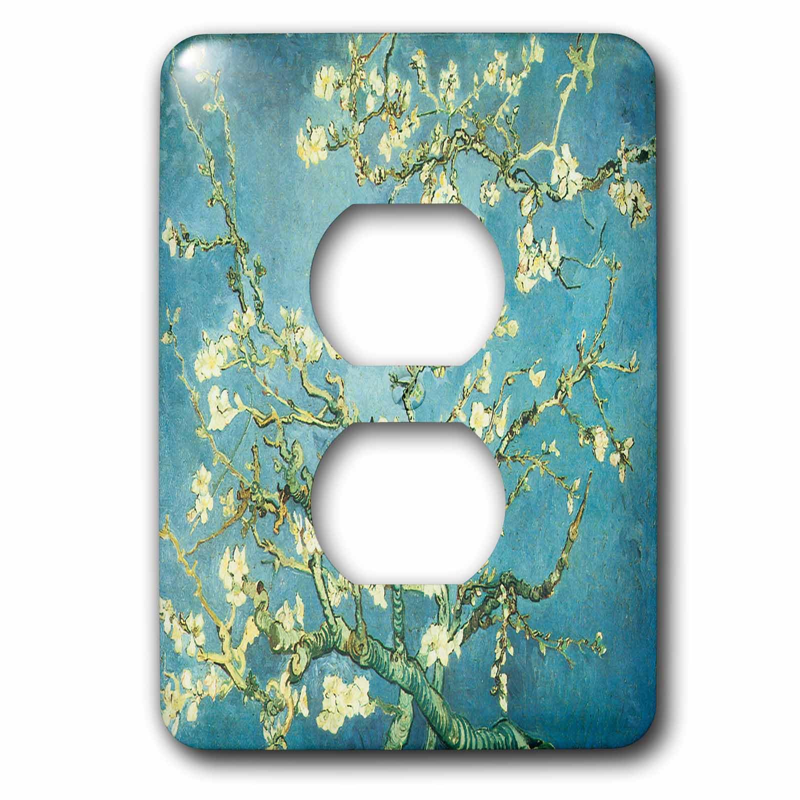 Branches d'un amandier en fleur Van Gogh double prise de courant 3dRose lsp_128160_2