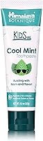 Himalaya Botanique Kids Cool Mint Toothpaste, Fluoride-Free Vegan, SLS-Free Gentle Foaming for Plaque-Fighting Bright Smiles - 4oz