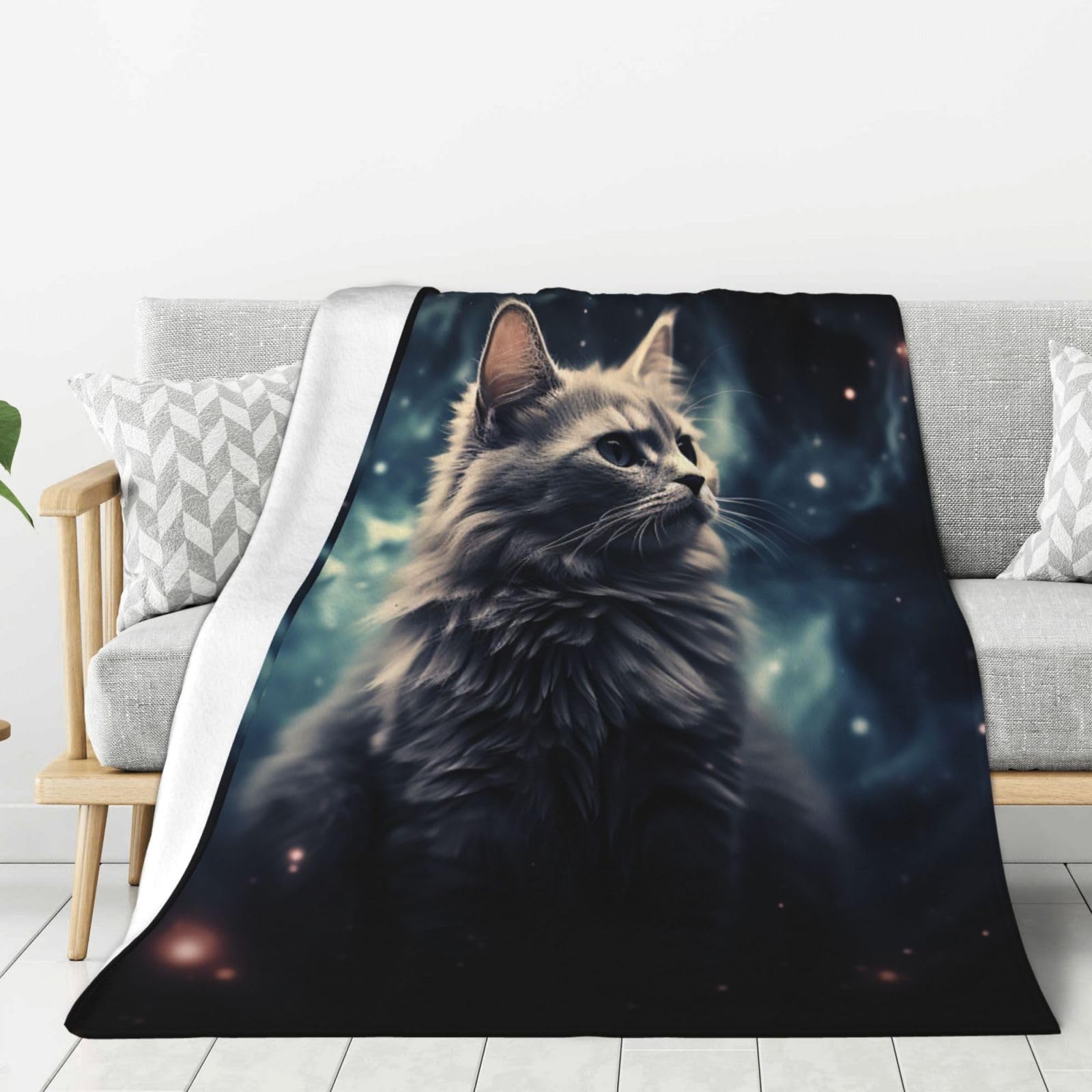 Couverture polaire anti-boulochage chat pour canapé résout le froid sans transpirer
